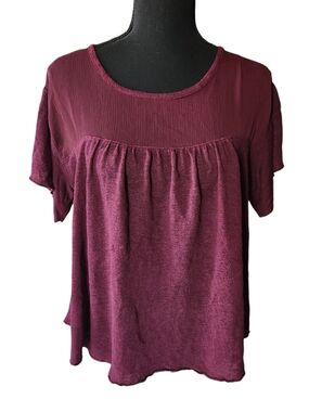 2010s Aeropostale Chiffon Flowy  Babydoll Top Sz M